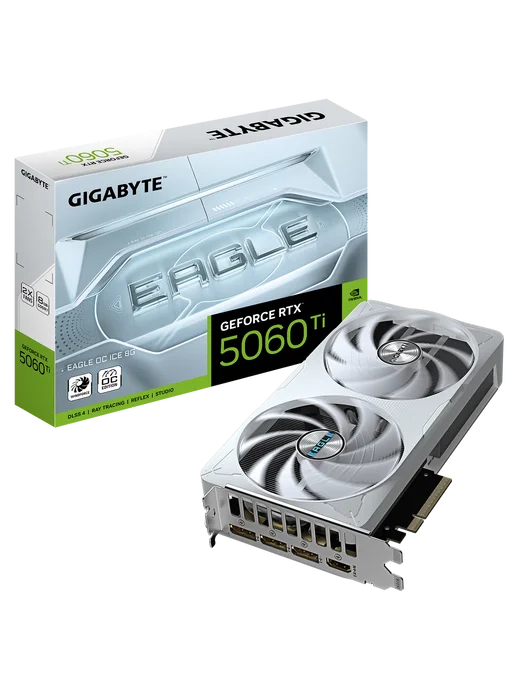 Видеокарта RTX 5060 Ti 8 ГБ RTL (GV-N506TEAGLEOC ICE-8GD)